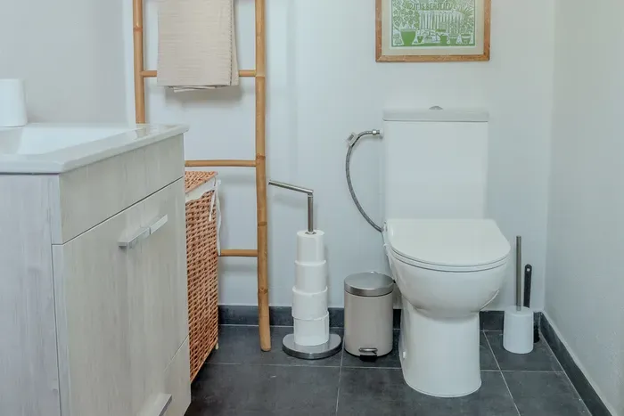 Toilet and towels