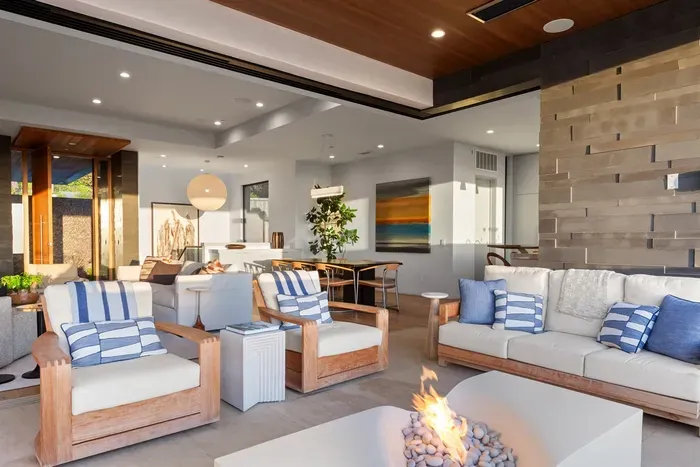Relax on the fully screened patio