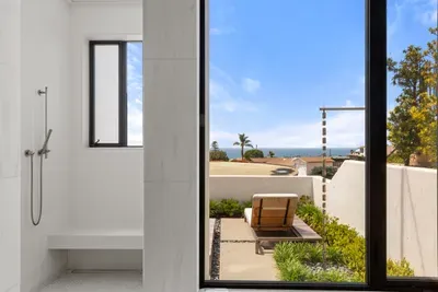 Ocean views from your primary bathroom