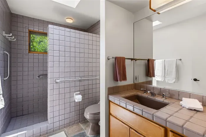 First floor bathroom with walk-in shower/hand held shower head