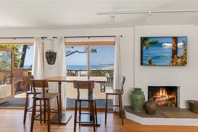 Cozy up to the fire after your surf session