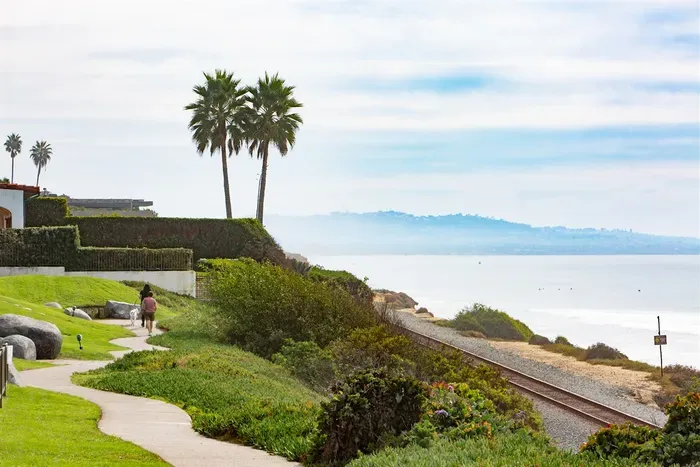 Del Mar has beautiful walkways if you prefer "no sand"