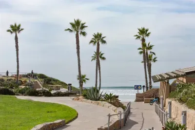 Fletcher Cove, your beach access is a 3 minute walk on sidewalks from the property