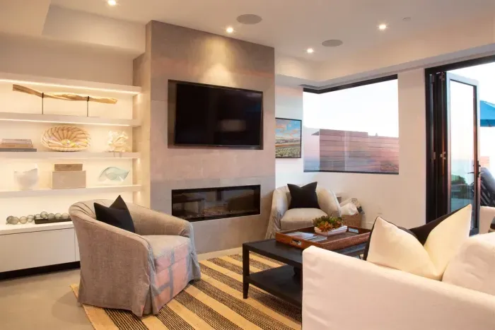 Living Room with Fire Place