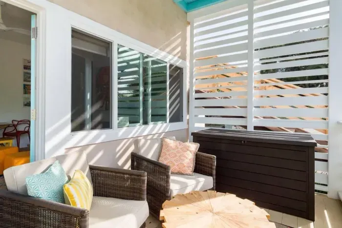 Shaded patio