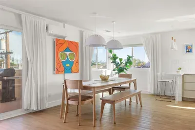 Dining room and kitchen
