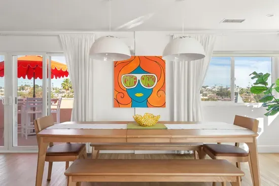 Dining room table seats 8