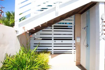 Shared outdoor shower