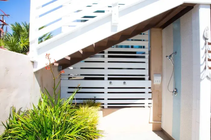 Shared outdoor shower