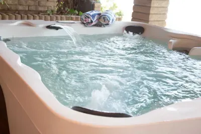 Spa time just outside the game room