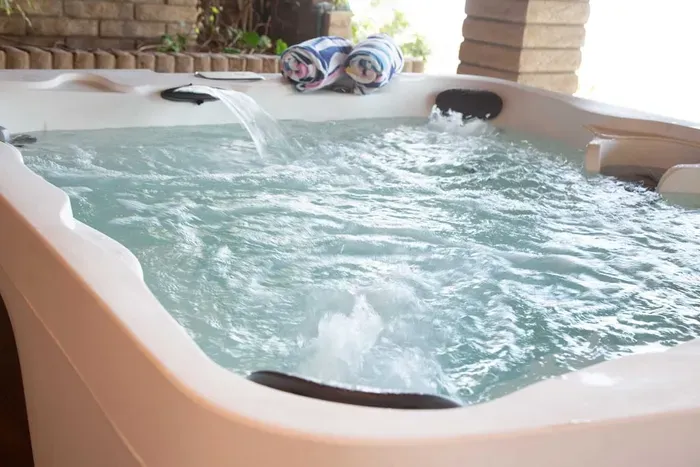 Spa time just outside the game room
