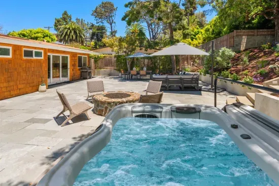 Relax in the hot tub