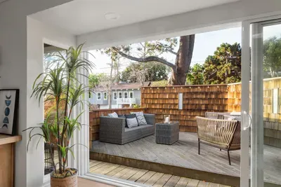 Slide open the doors to the front deck