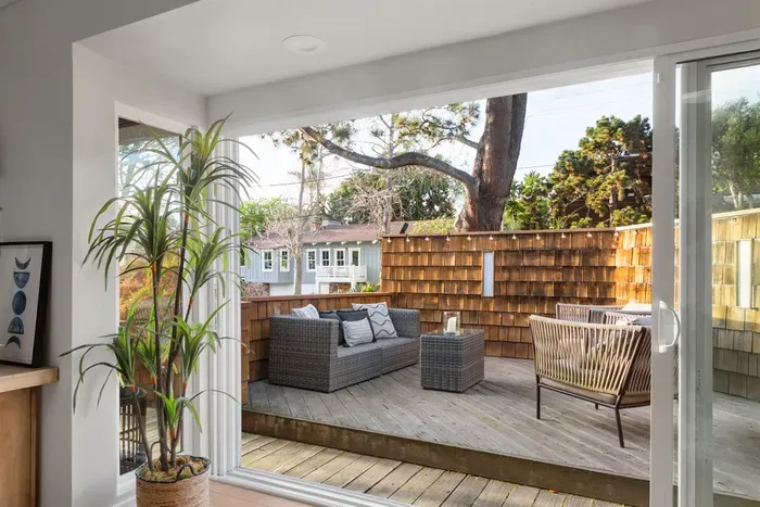 Slide open the doors to the front deck