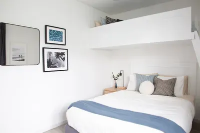 Guest room 1 downstairs - full bed and twin bunk