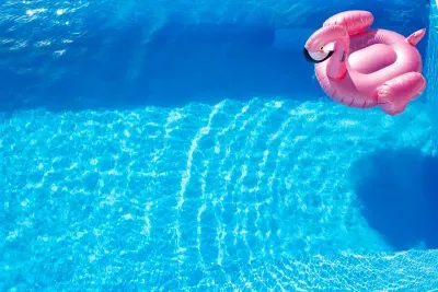 Pool is not heated but it is refreshing and clean!