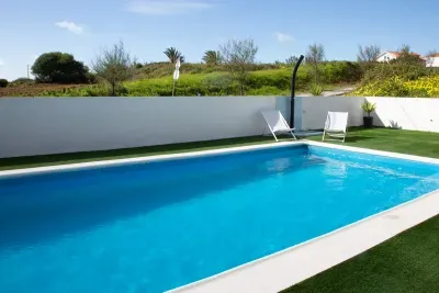 Outdoor shower with hot water!