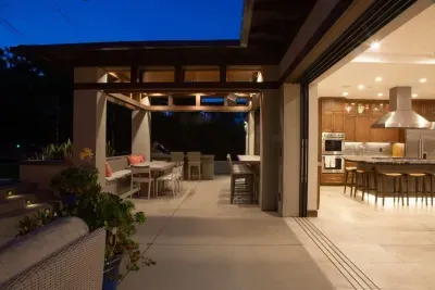 Patio at dusk