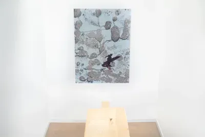 Custom art as you go up the stairs