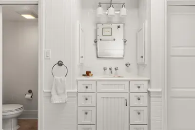 One of two vanities in the primary bath