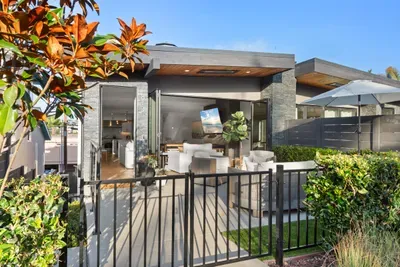 Private courtyard is fully fenced for your furry friends