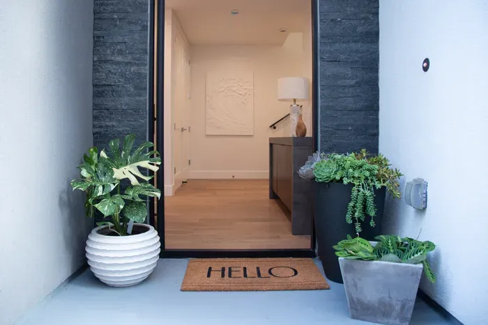 Downstairs side entrance to home
