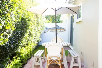 Sit outside to enjoy a meal