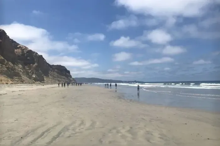Walk across the street and past 5 houses and your are at the beach