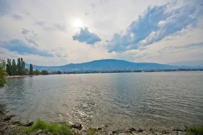 Peaceful lakeside views with mountain scenery and tranquil waterfront charm