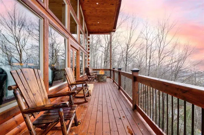 Beautiful views from the porch (Fire pit removed due to fire restrictions)