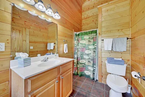 All wood interiors throughout