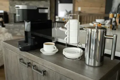 Sip, relax, and take in the view with your favorite brew—coffee and tea options for every guest.
