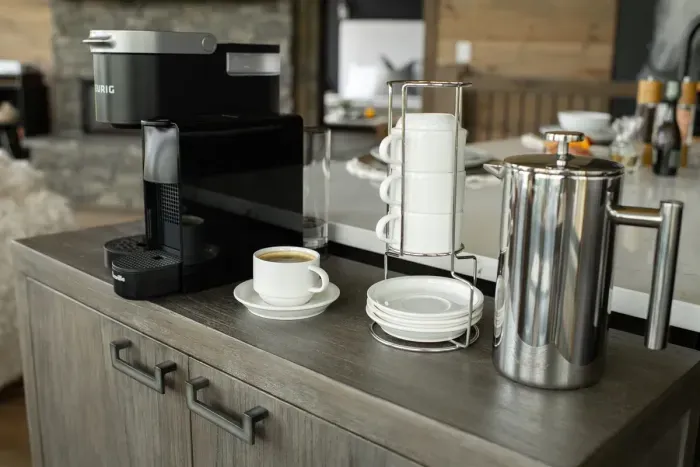 Sip, relax, and take in the view with your favorite brew—coffee and tea options for every guest.