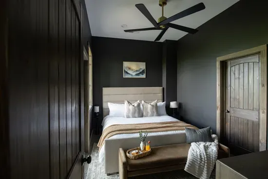 Comfortable second bedroom with a private ensuite bathroom and Smart TV for added convenience