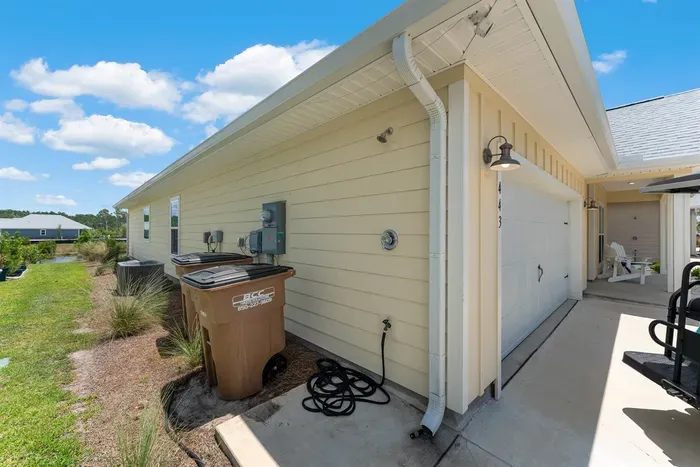 Rinse off the sand and salt after a beach day with the outdoor shower, located just outside the house — perfect for keeping the indoors clean and comfortable.