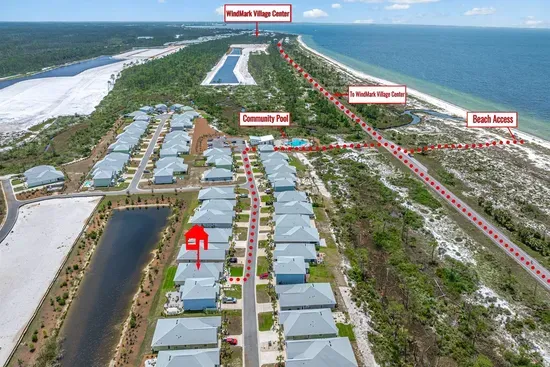Map - From the house to Pool #1 & Beach