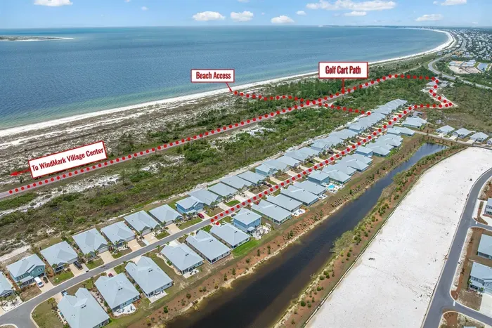 Map - Golf Cart Path to the Beach & Village Center
