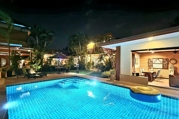 Swimming in the evening