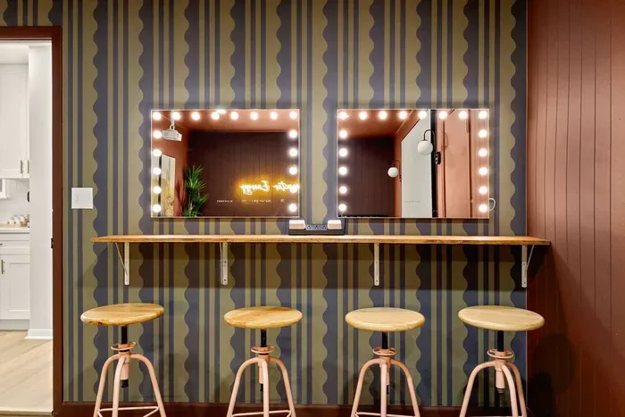 room for the whole crew to glam in style