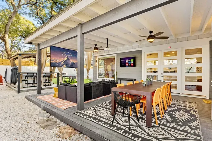 large covered deck