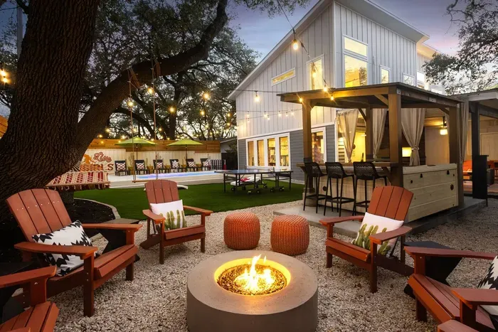 luxury resort-style backyard