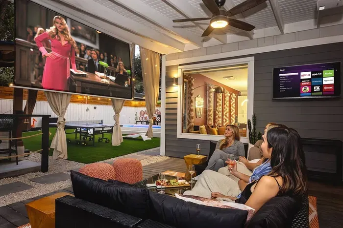 outdoor projector for movie night