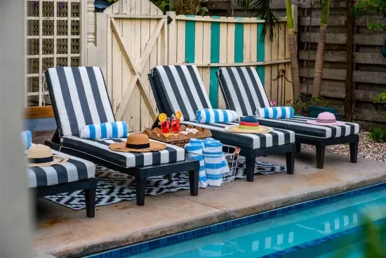 Savor the ultimate poolside experience with drinks, snacks, and good company. Relaxation is guaranteed in this private paradise.