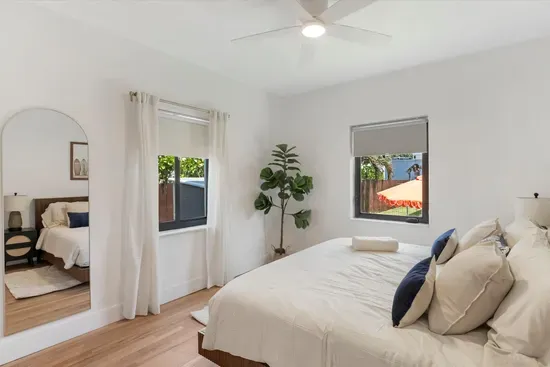 Master bedroom with king size bed