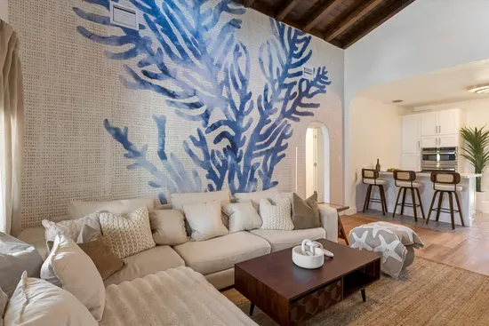 Living room with TV and comfortable seating