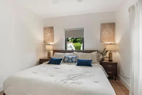 Master bedroom with king size bed
