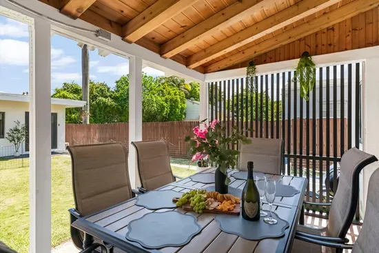 Outdoor dining area