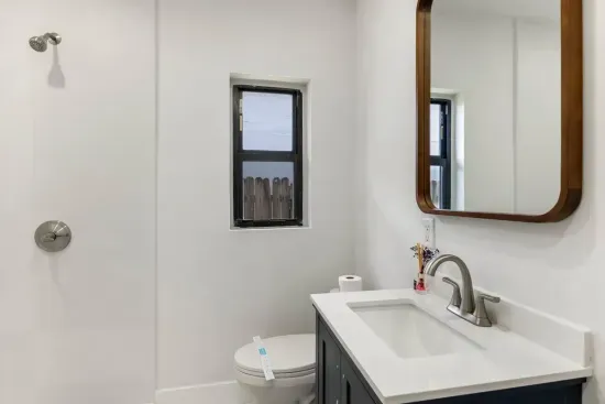 Bathroom in adjacent unit