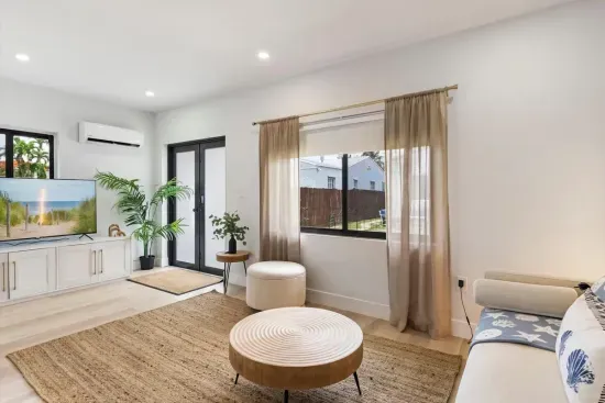 Open plan living and kitchen area