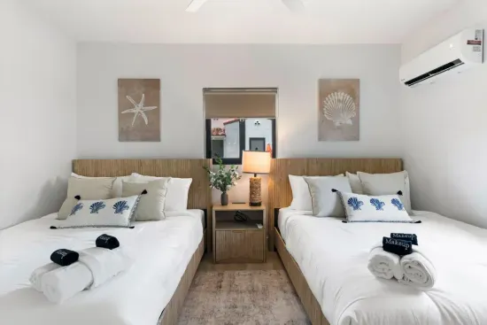 Bedroom 1 with 2 queen beds